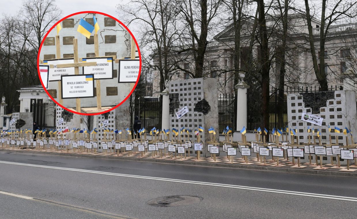 Tak dziś wygląda ambasada Rosji w Warszawie