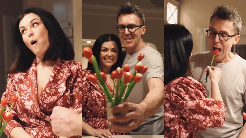 Cichopek i Kurzajewski pałaszują tulipany własnego autorstwa