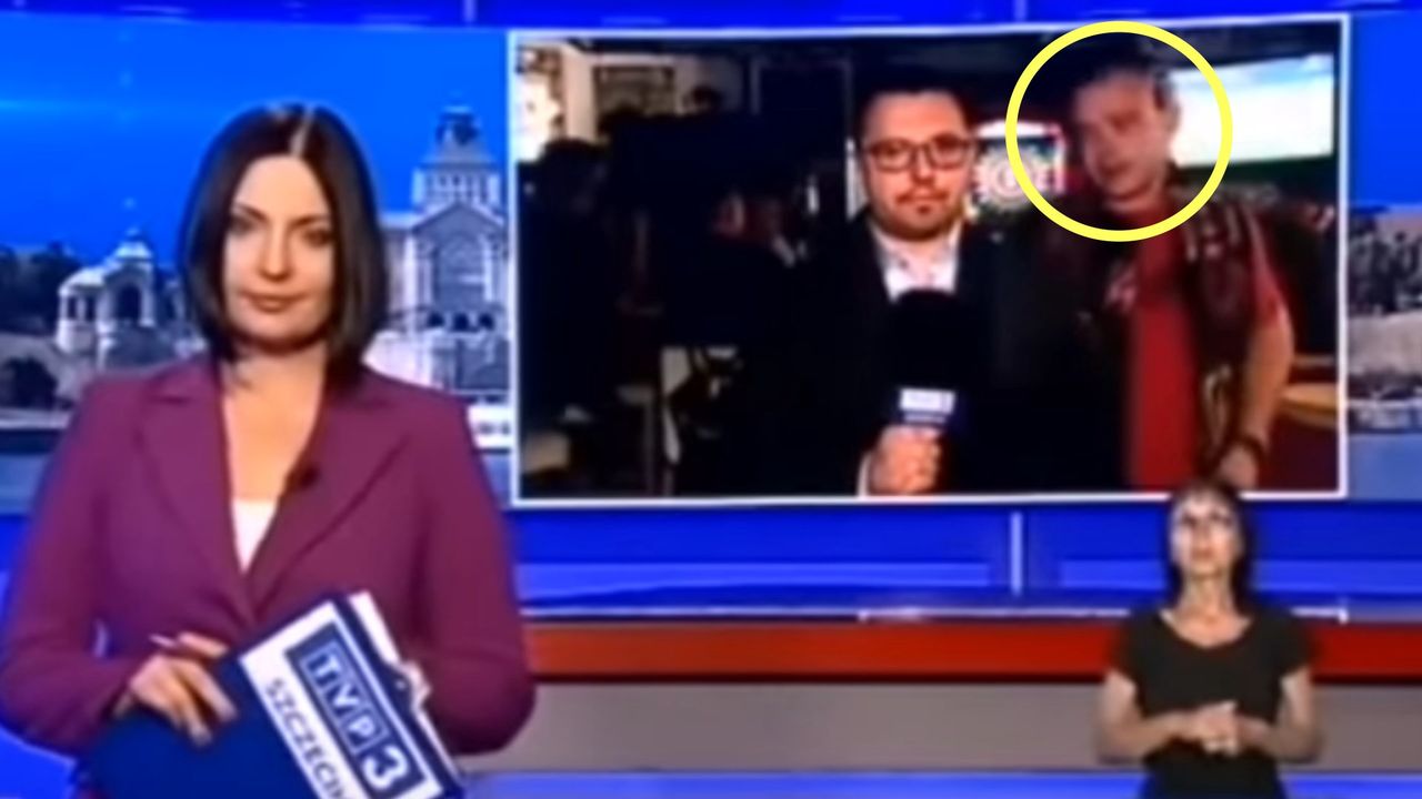 Nie tego spodziewali się w TVP3 Szczecin podczas swojego wejścia dziennikarza
