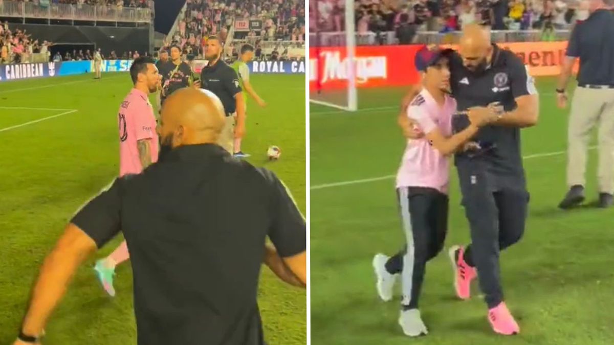 Ochroniarz Messiego łapie nastoletniego fana,