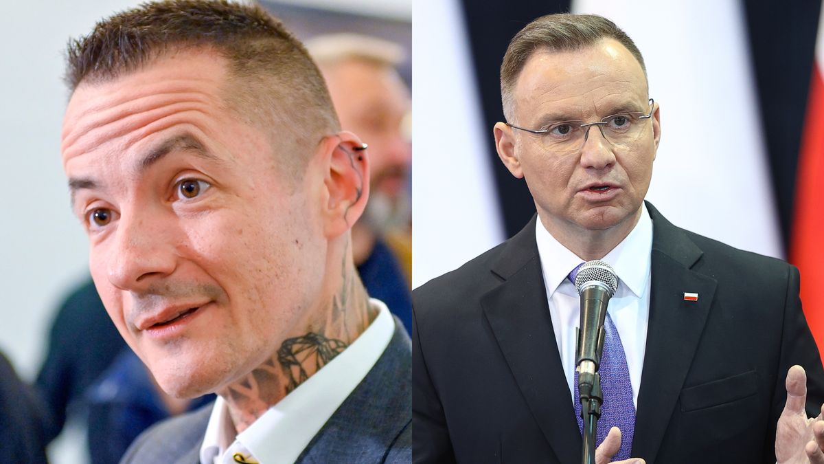 Marcin Józefaciuk zaczepia Andrzeja Dudę w sieci