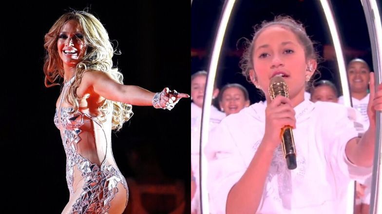 Super Bowl 2020. Jennifer Lopez zabrała na scenę swoją córkę! Pójdzie w ślady znanej mamy? (ZDJĘCIA)