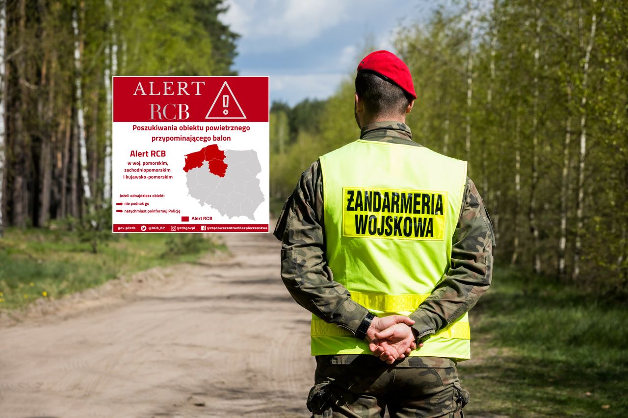 Alert RCB dla trzech województw. "Trwają poszukiwania obiektu"