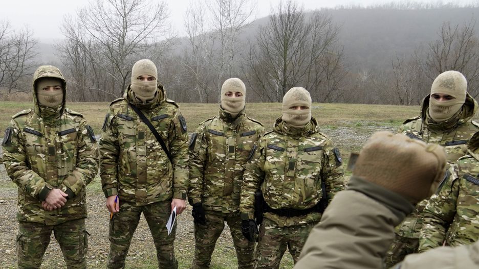 Żołnierze rosyjskiego specnazu na szkoleniu
