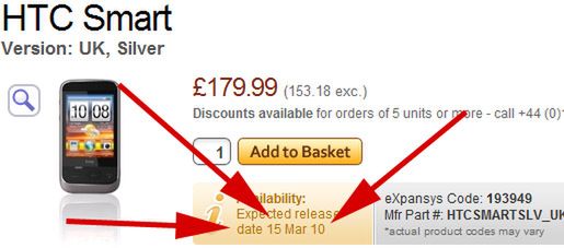 HTC Smart zadebiutuje 15 marca? 2