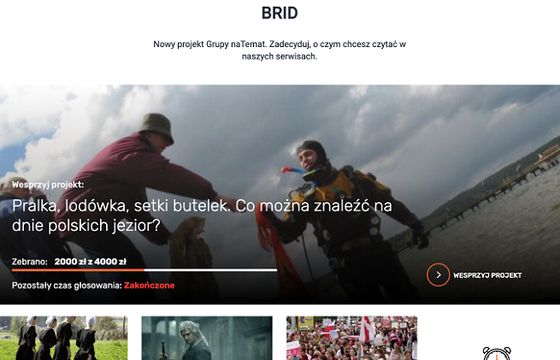 naTemat w ramach BIRD będzie opisywać tematy zgłoszone i współfinansowane przez czytelników