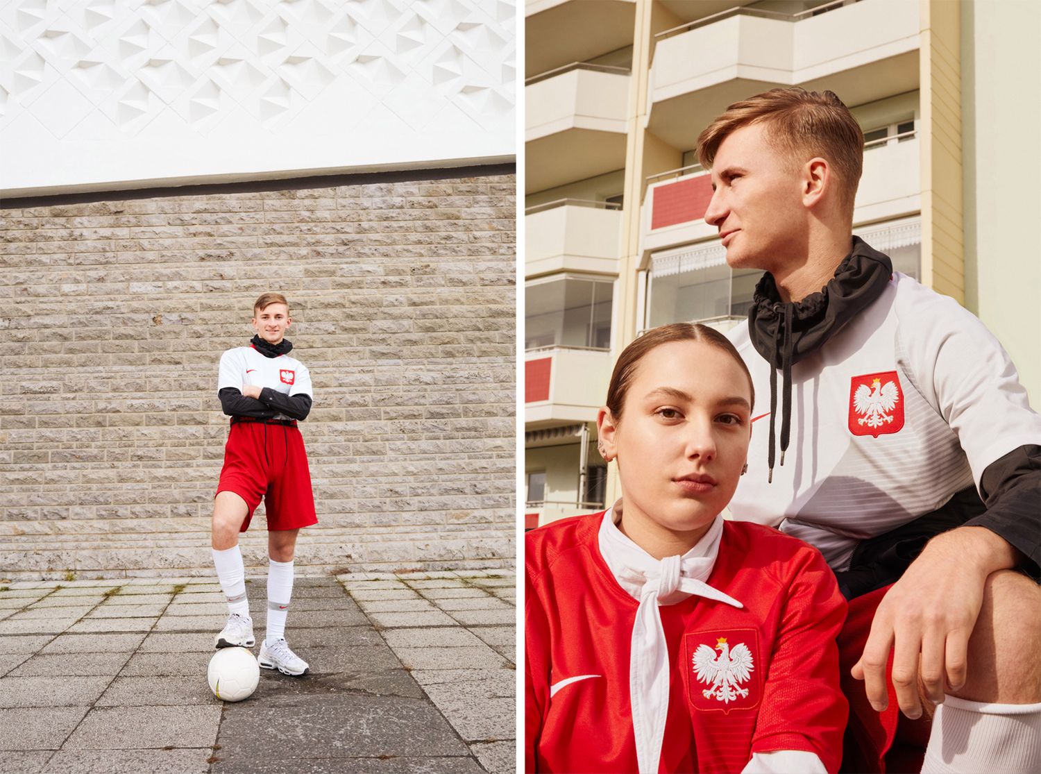Grzywka od rondla, blokowiska i złote łańcuchy. Nike prezentuje sesję strojów dla Reprezentacji Polski 3