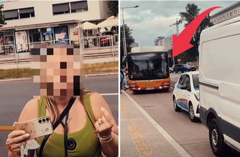 Zablokowała przystanek. Została nagrana. "Jest pan naćpany"