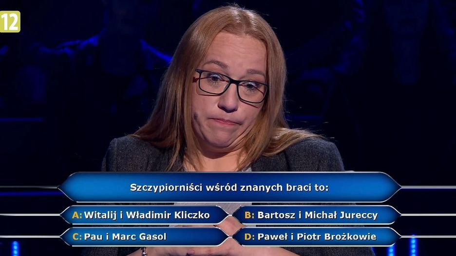 Wioletta Wdowczyk-Fedorowska w "Milionerach"