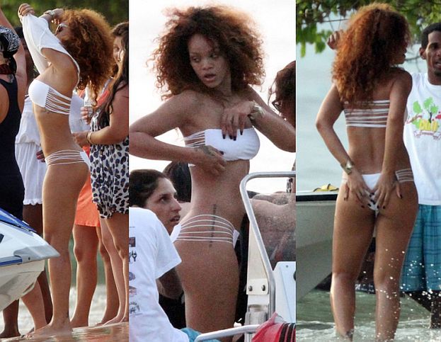 Seksowna Rihanna na plaży (ZDJĘCIA)