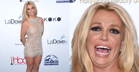 Dziwne minki Britney Spears na "Beauty Awards"