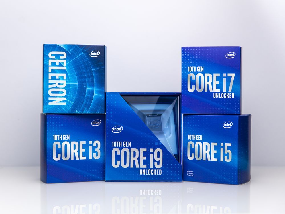 Intel Core 10. gen - opakowania