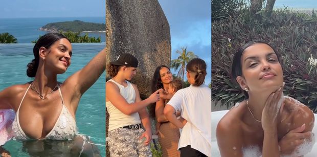 Klaudia El Dursi podsumowuje rajski urlop w Tajlandii: kąpiel w balii nago, zabawa z córką w basenie, zwiedzanie z synami (ZDJĘCIA)
