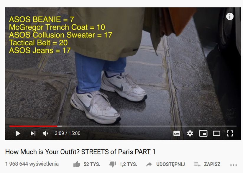 How much is your outfit - Paryż