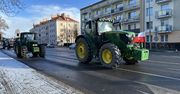 Grudziądz: Protest rolników. Kolumna ciągników wjechała do miasta