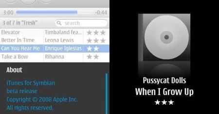 iTunes na Symbiana S60