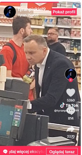 Andrzej Duda w Auchanie