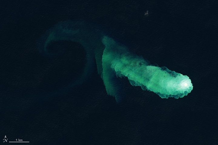 NASA published a picture of the Kaitoku explosion.