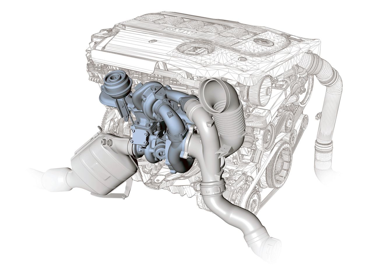 układ dwóch turbosprężarek w silniku M57N