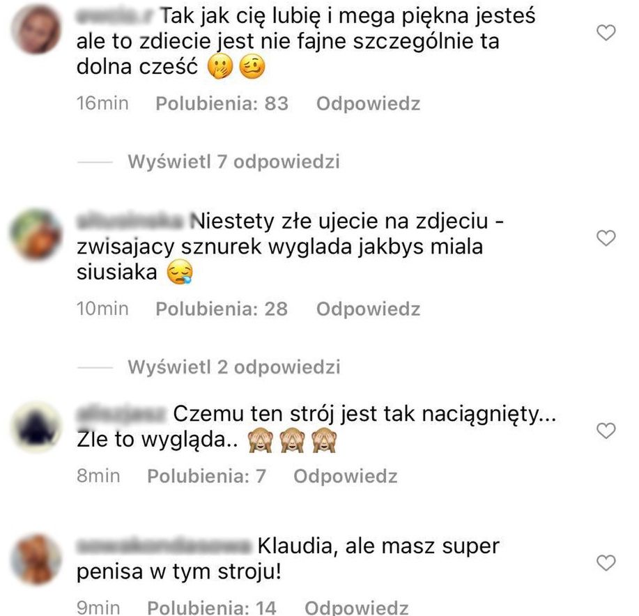 Fani komentują zdjęcie Klaudii El Dursi