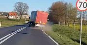 Prawie wywrócił TIR-a. Rajd slalomem pijanego kierowcy
