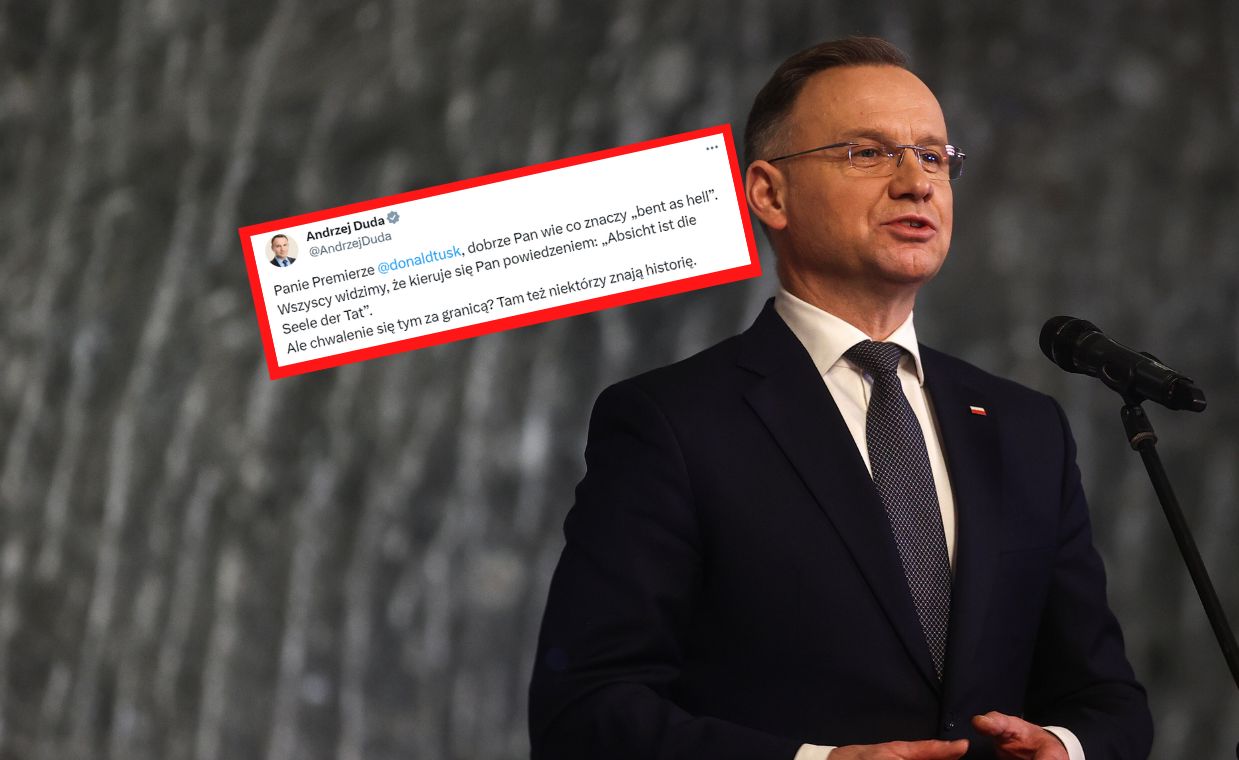 Duda odpowiada Tuskowi. Padło powiedzenie po niemiecku