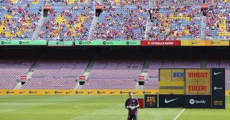 Lewandowski na Camp Nou w Barcelonie. Tak napisała mu Iga Świątek