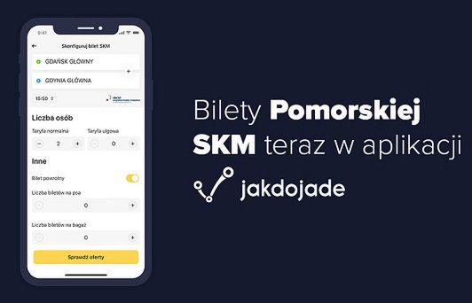Bilety pomorskiej SKM do kupienia w aplikacji Jakdojade