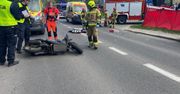 Kierowca motoroweru poważnie ranny po zderzeniu z autem w Pszowie