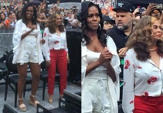 Michelle Obama bawiła się z matką Beyonce na koncercie piosenkarki w Paryżu (FOTO)