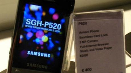 Samsung SGH-P520 we współpracy z Armanim 1