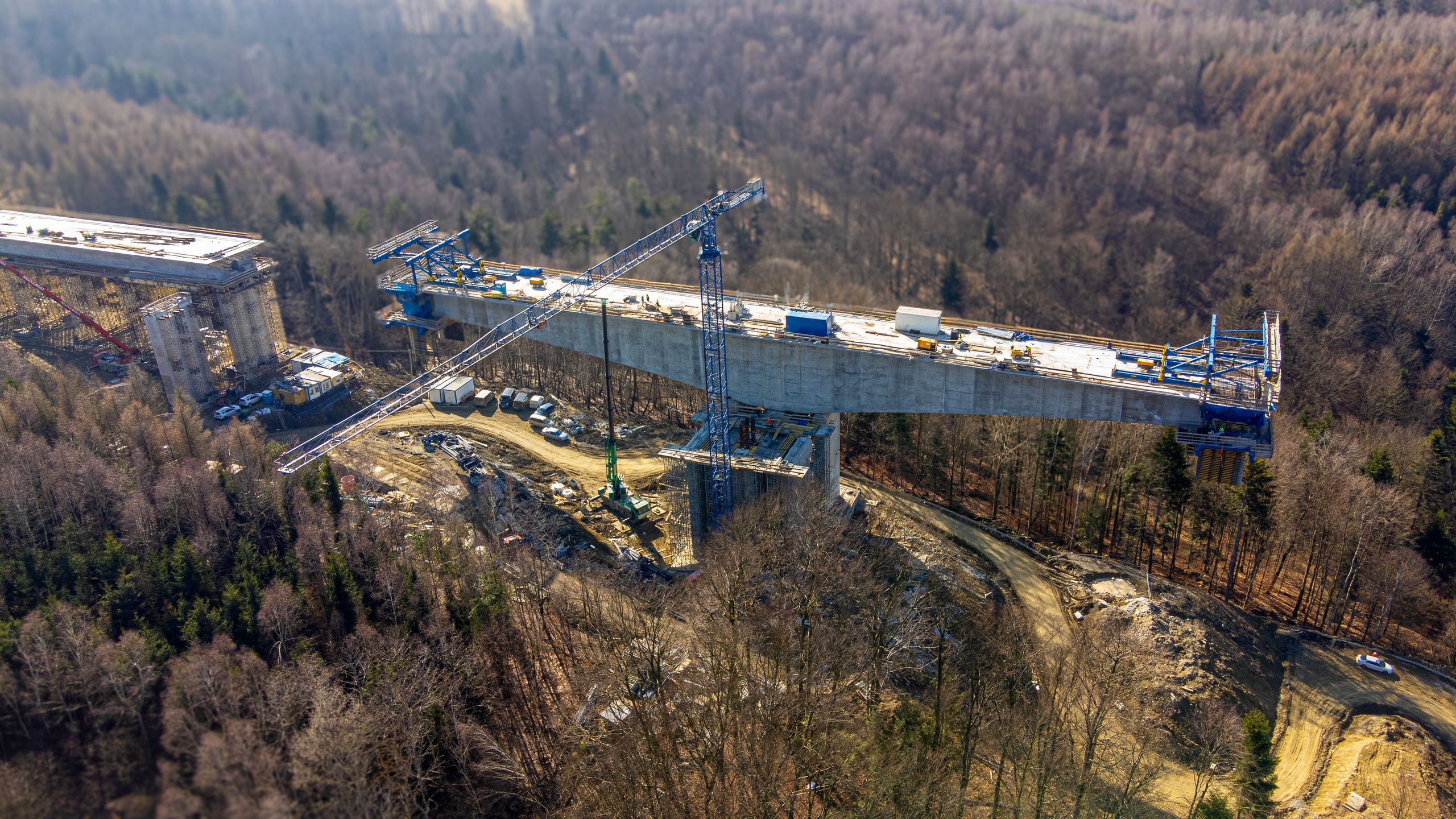 Budowa najwyższej estakady w Polsce. Droga S19 na Podkarpaciu