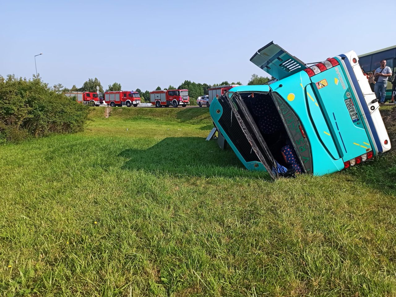 Wypadek autokaru w Terespolu. Wielu rannych