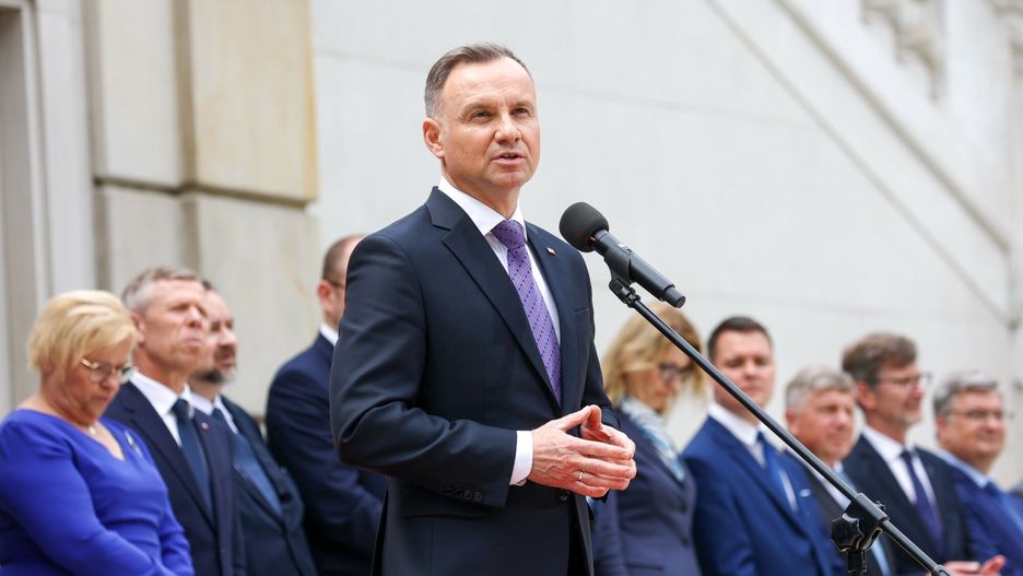 Dzie? samorz?du terytorialnego w Pa?acu Prezydenckim
Fot. Michal Zebrowski/East News, Warszawa, 25.05.2023. Dzien Samorzadu Terytorialnego. Uroczystosc wreczenia odznaczen panstwowych w Palacu Prezydenckim.
N/z: prezydent Andrzej Duda
Michal Zebrowski