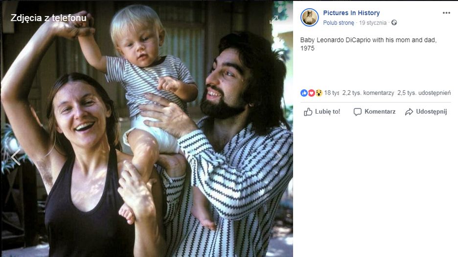 Leonadro DiCaprio z rodzicami