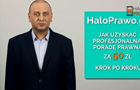 Grzegorz Halama w reklamie serwisu HaloPrawo.pl