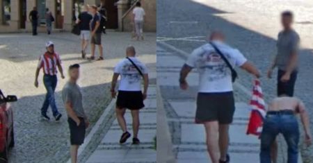 Niecodzienny widok w Mapach Google. Zdjął mu koszulkę i poszedł