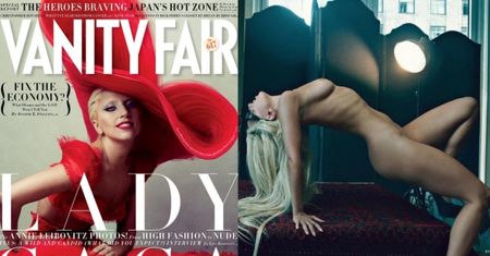 Naga GaGa wygina się w "Vanity Fair" (ZDJĘCIA)