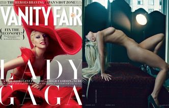 Naga GaGa wygina się w "Vanity Fair" (ZDJĘCIA)