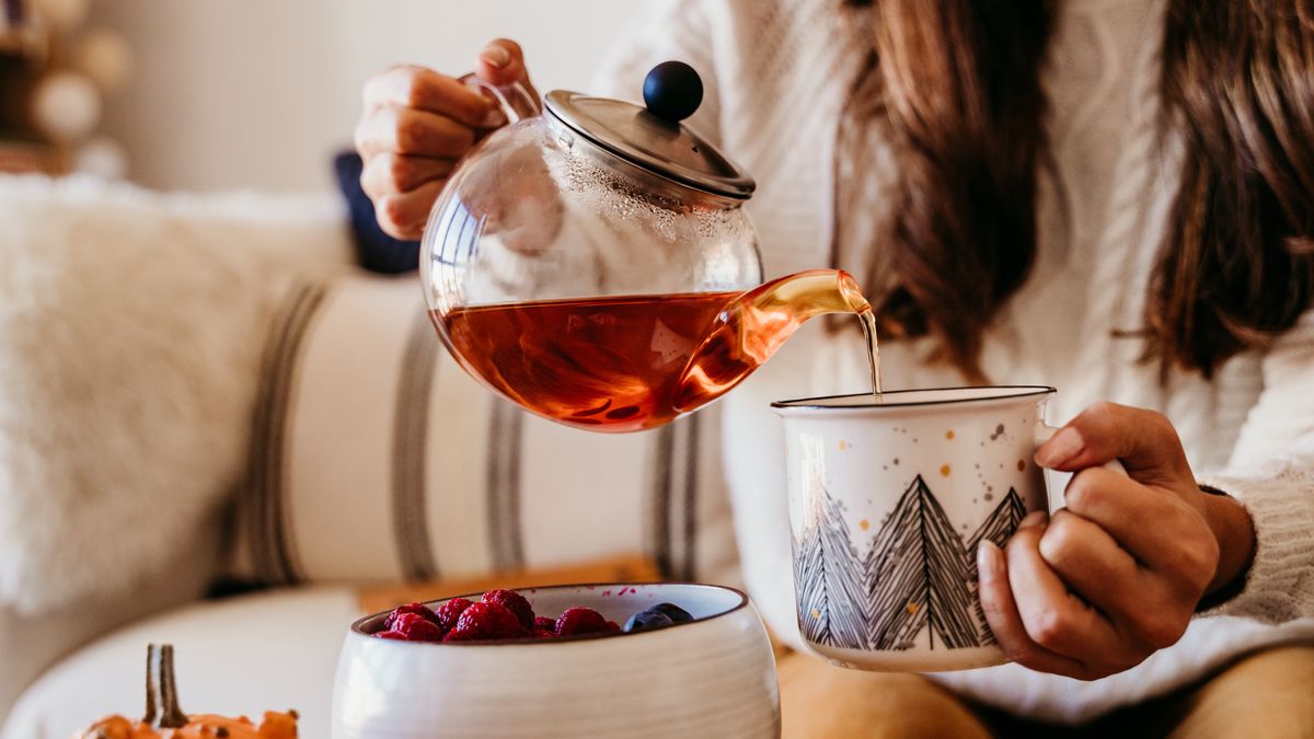 woman having a cup of tea at home during breakfast. Cute golden retriever dog besides. Healthy breakfast with fruits and sweets. lifestyle indoors
woman, dog, home, indoor, tea, teapot, lifestyle, carpet, breakfast, sweets, fruits, autumn, blackberry, blueberry, pumpkin, pet, young, beautiful, cozy, comfortable, caucasian, golden retriever, relax, drinking, smiling, lovely, together, owner, happiness, animal, cute, hot, purebred, girl, mug, beverage, gorgeous, people, hot drink, yellow, adorable, cup, casual attire, friends, daytime, friendship, love, friendly, healthy