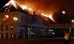 Ogromny pożar galerii handlowej w Ełku