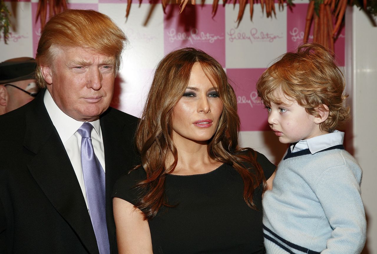 Melania Trump z mężem i synem. 14-letni Barron przerósł już ojca