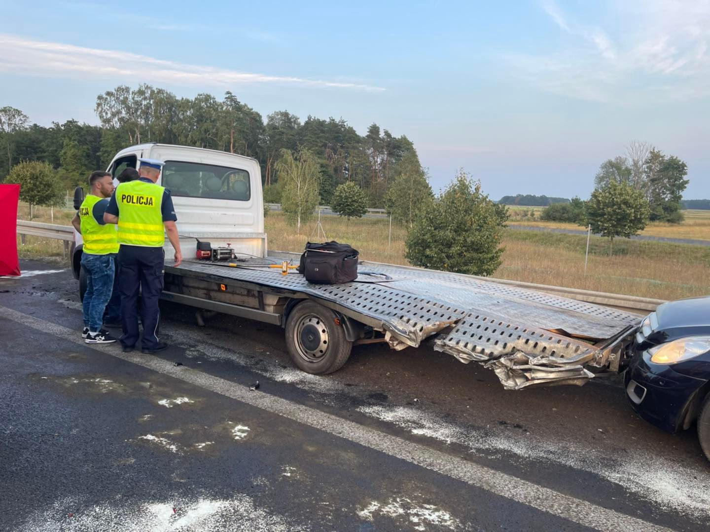 Wypadek z udziałem lawety