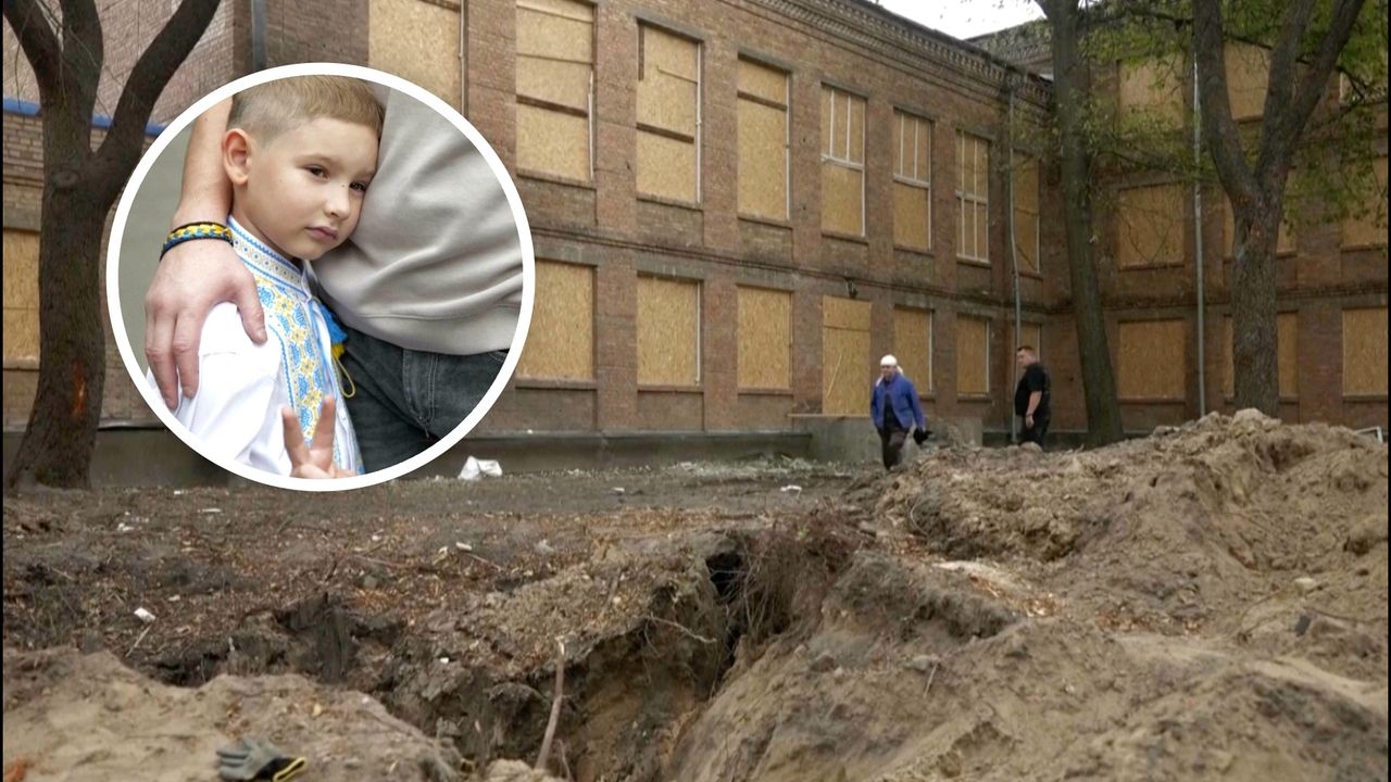 Prosił rodziców aby przyjść do szkoły. Wokół były tylko ruiny