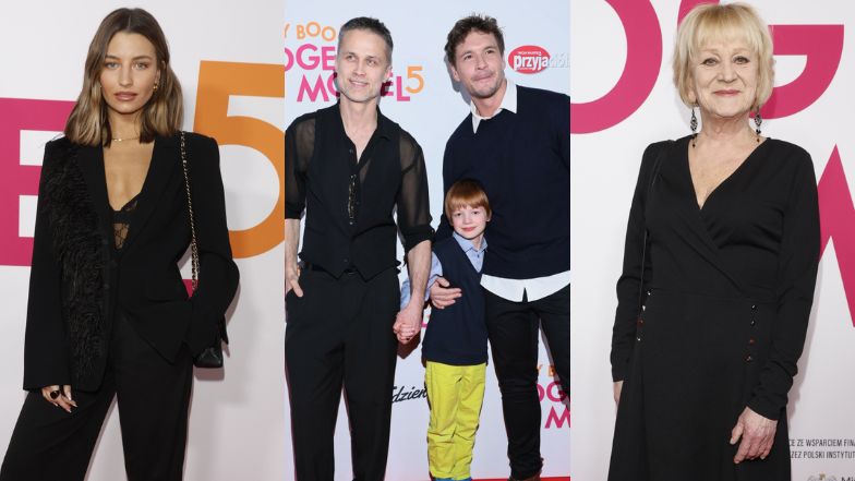 Garstka celebrytów na premierze "Kogel Mogel 5": Hamkało, Zakościelny w trampkach, Wieniawa z torebką Chanel i Rożniatowska
