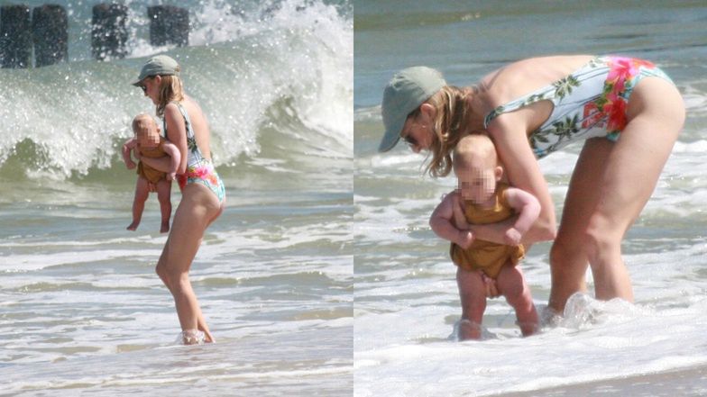 Lara Gessler i Piotr Szeląg z córką Neną