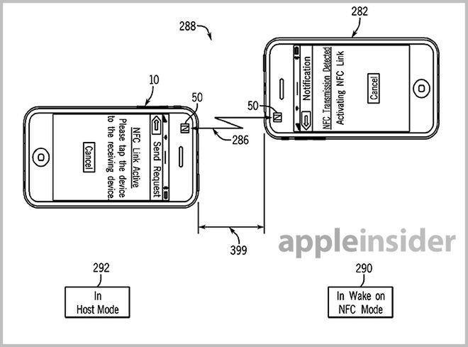 Możliwe wykorzystanie NFC do udostępniania kart podarunkowych (fot. appleinsider)