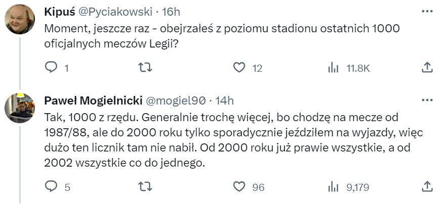 Mogielnicki nie opuścił żadnego meczu od 21 lat