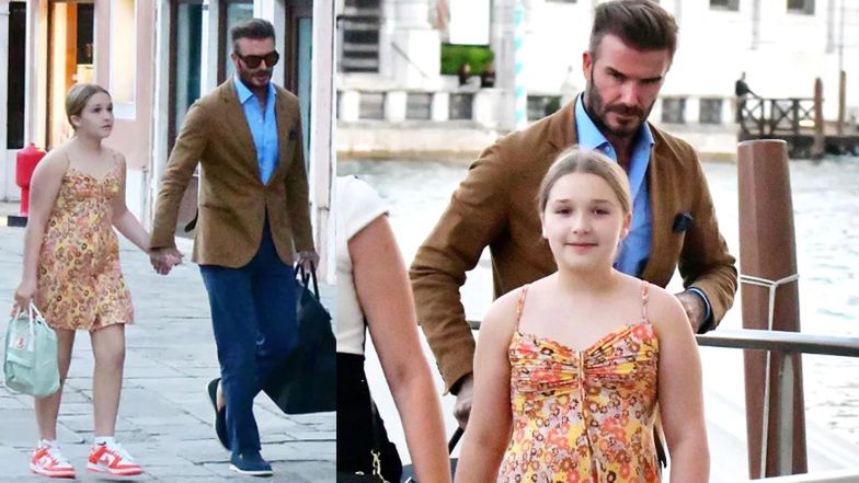 Opiekuńczy David Beckham pokazuje Wenecję 10-letniej córce (ZDJĘCIA)