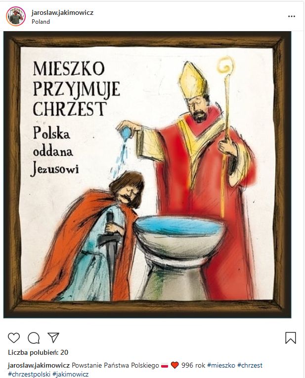 Jarosław Jakimowicz pomylił datę chrztu Polski